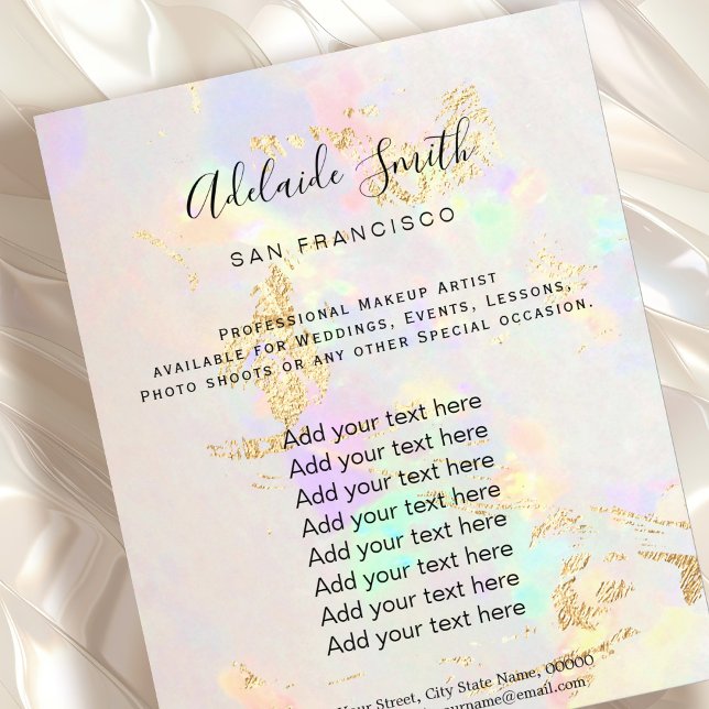 Flyer design de foto opal (Criador carregado)