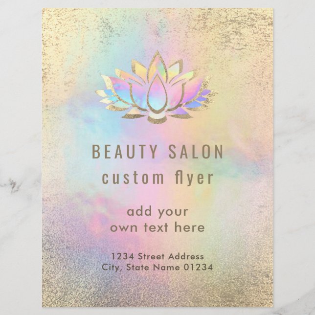 Flyer design de logotipo pastel design lotus (Frente)