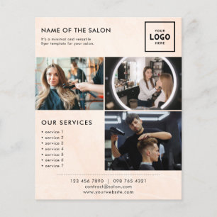 Flyer Design de Marca de Beleza Moderna para Profissiona