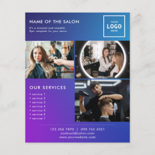 Flyer Design de Marca de Beleza Moderna para Profissiona