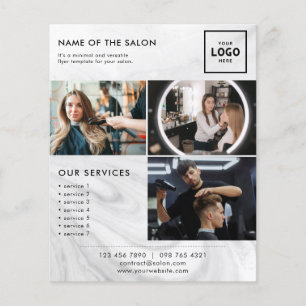Flyer Design de Marca de Beleza Moderna para Profissiona