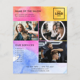 Flyer Design de Marca de Beleza Moderna para Profissiona