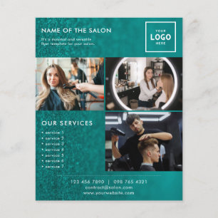 Flyer Design de Marca de Beleza Moderna para Profissiona