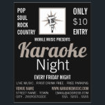 Flyer Design de microfone, Anúncio de eventos Karaoke<br><div class="desc">Design de microfone,  Folheto de anúncio de eventos Karaoke pela Loja de Cartão de visita.</div>