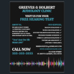 Flyer Design de Ondas Sonoras, Audiologista, Clínica Aud<br><div class="desc">Design De Ondas Sonoras,  Audiologista,  Folhetos De Publicidade Clínica Audiológica Da Loja De Cartão de visita.</div>