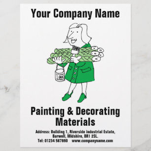 Flyer Design de pintura e decoração de materiais