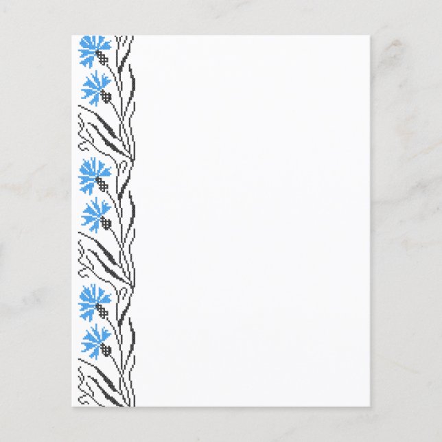 Flyer Design de ponto transversal de Cornflower azul (Frente)