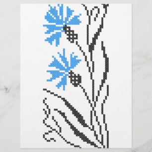 Flyer Design de pontos crus de Cornflower azuis