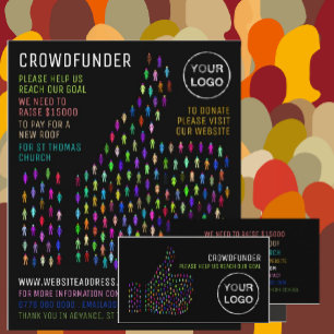 Flyer Design de sinal de polegar, Crowdfunder, Crowdfund