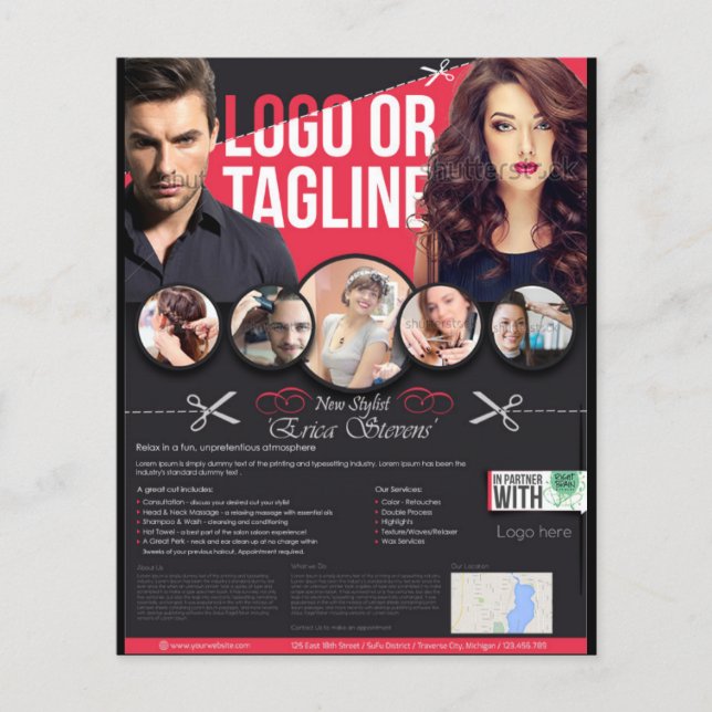 Flyer Design novo do insecto da barbearia (Frente)