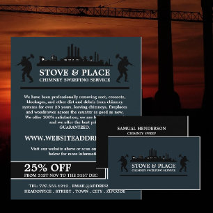 Flyer Design, Serviço de Varreduras de Chaminés