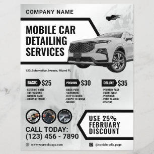 Flyer Detalhe de carro automotivo moderno