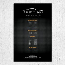 FLYER DETALHES AUTOMÁTICOS PRETOS, REPARO AUTOMÁTICO