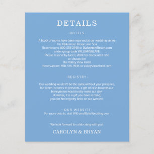 Flyer Detalhes do Casamento Simples Enclosure