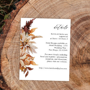 Flyer Detalhes do Floral de Queda do bege do Orçamento