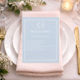 Flyer Detalhes do programa de casamento monogramado em a