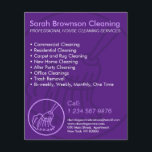 Flyer Detentor da Casa de Limpeza Doméstica Mínima Roxa<br><div class="desc">Detentor da Casa de Limpeza Doméstica Mínima Roxa</div>