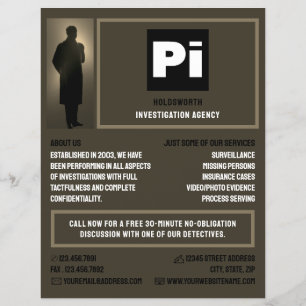 Flyer Detetive Logo, Detetive Particular Investigador