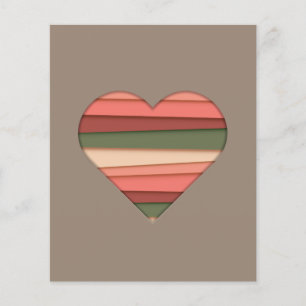 Flyer Dia de os namorados com amor cardíaco