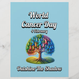 Flyer Dia Mundial do Cancer. 4 de fevereiro