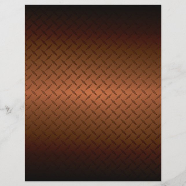 Flyer Diamondplate Look Pattern Black to Copper Fade (Pa (Frente)