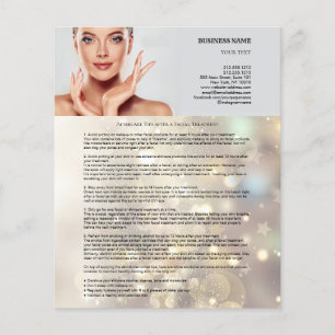 Flyer Dicas após tratamento após tratamento facial 4,5"x