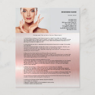 Flyer Dicas após tratamento após tratamento facial 4,5"x