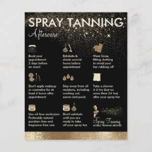 Flyer Dicas de cuidados posteriores para bronzeador corp