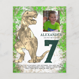 Flyer Dinossauro Festa de aniversário da Selva Orçamento