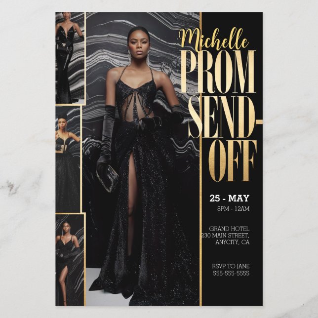 Flyer DIY Photo BAILE DE FORMATURA SEND-OFF Luxurioso Fa (Frente)