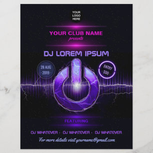 Flyer DJ Music e Dance Gig adicionar fotos e convidar lo