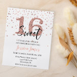 Flyer Doce 16 16 Festa de aniversário do orçamento Doura<br><div class="desc">Um design por folha. Os convites de orçamento não incluem envelopes. Os folhetos são impressos em papel e não em cartão. Este design pode ser personalizado na área fornecida pela alteração da foto e/ou do texto. Ou pode ser personalizado clicando em Personalizar este Modelo e, em seguida, escolhendo o clique...</div>