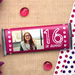 Flyer Doce Rosa 16 Abaulador de Bar Aniversário