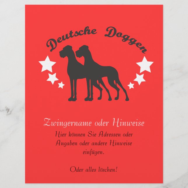 Flyer Dogues Alemães (Frente)