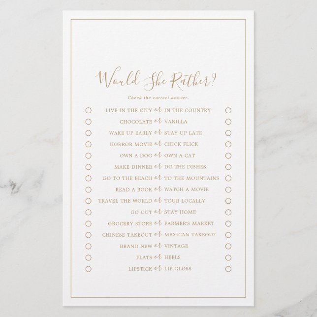 Flyer Dourada Minimalista Ela Iria Jogar Preferencialmen (Frente)