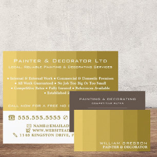 Flyer Douradas faixas de óbito, pintor e decorador