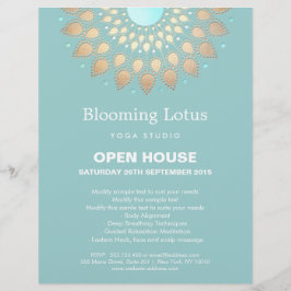 Flyer Dourado Lotus Mandala Yoga