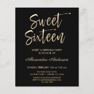 Flyer Dourado orçamento Black Sweet Sessenta Aniversário