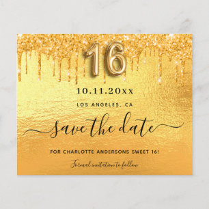 Flyer Doze Aniversário dourado brilho escorre orçamento