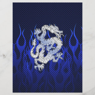 Flyer Dragão Azul em Estilos de Fibra de Carbono