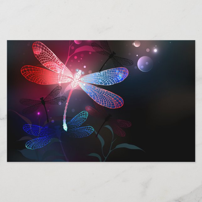 Flyer Dragonfly vermelha (Frente)