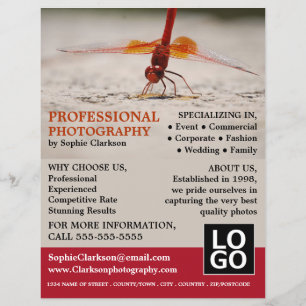 Flyer Dragonfly Vermelha, Fotografia, Aluguer Fotógrafo