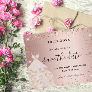 Flyer Dress de quinceanera dourado orçamento economize a
