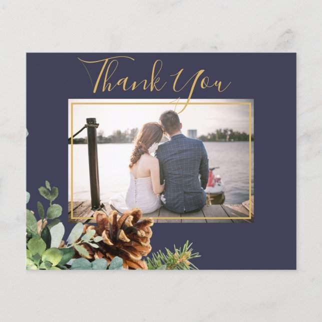 Flyer Dusty Blue Wedding Eucalyptus Greenery Orçamento (Frente)