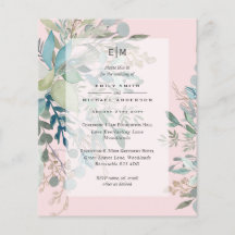 Dusty Pink Sage Weding Ceremony and Reception Inv