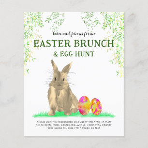 Flyer Easter Bunny Egg Hunt and Brunch