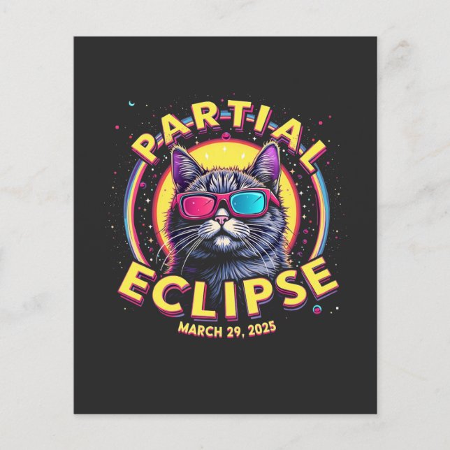 Flyer Eclipse Parcial 2025 Astronomy KItten Amantes (Frente)