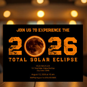 Flyer Eclipse Total do Sol 2026 Evento