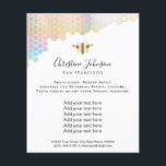 Flyer efeito iridescente falso alveolado<br><div class="desc">folheto de maquiagem profissional do salão de beleza</div>