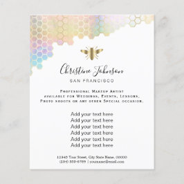 Flyer efeito iridescente falso alveolado